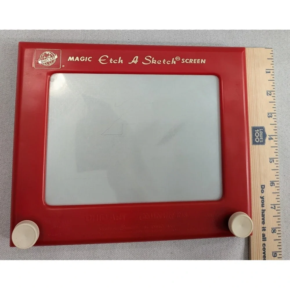 Ohio Art Etch A Sketch Kids Unisex OS Red Good Vintage Mechanical Drawing Toy